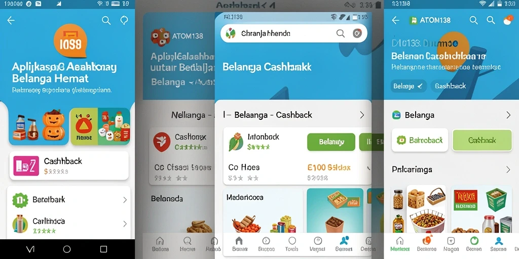 Screenshot ATOM138 menampilkan antarmuka aplikasi Cashback yang informatif dan mudah digunakan.