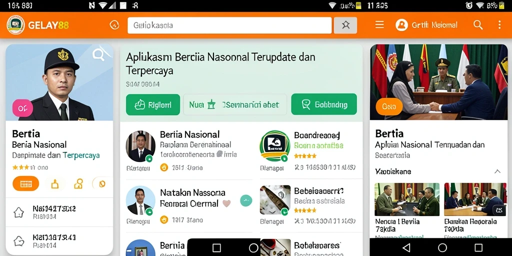 Tampilan antarmuka utama aplikasi GELAY88 yang menarik.