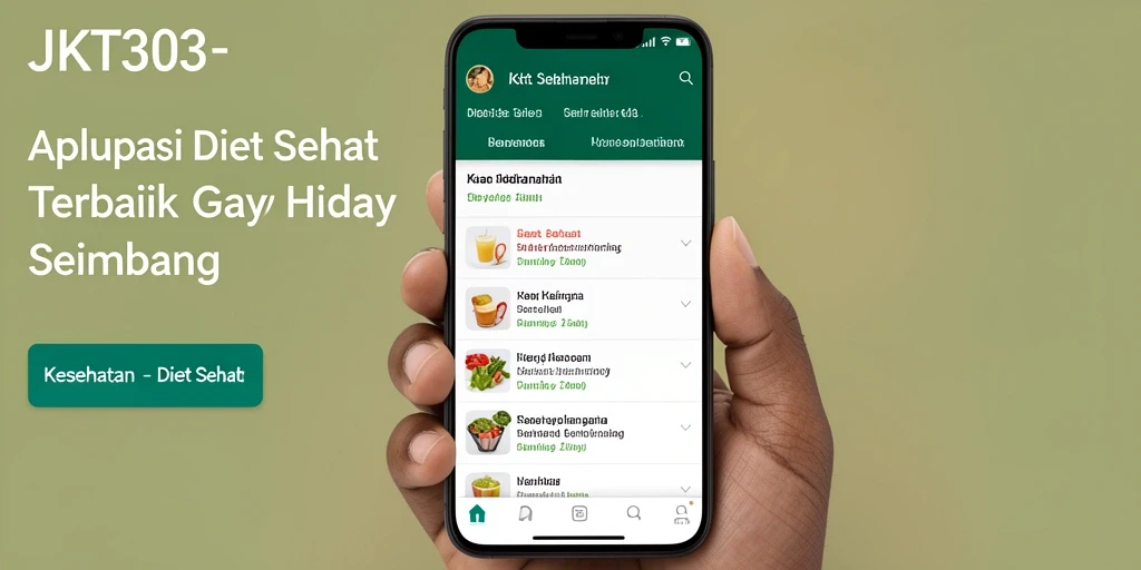 Antarmuka aplikasi JKT303 yang modern dan mudah digunakan untuk Diet Sehat.