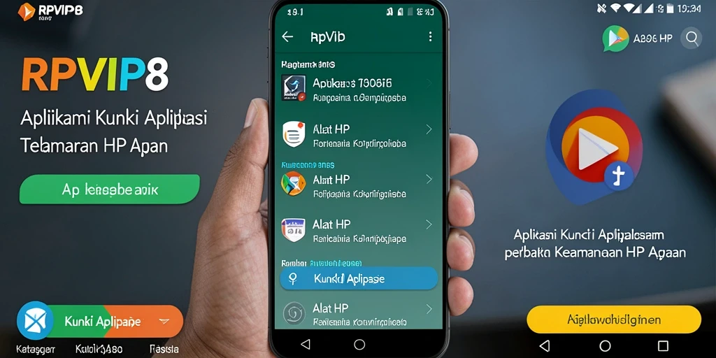 Antarmuka RPVIP8 yang sederhana dan fungsional untuk Kunci Aplikasi.