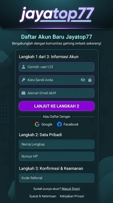 Panduan Registrasi Akun jayatop77 untuk Pengguna Android
